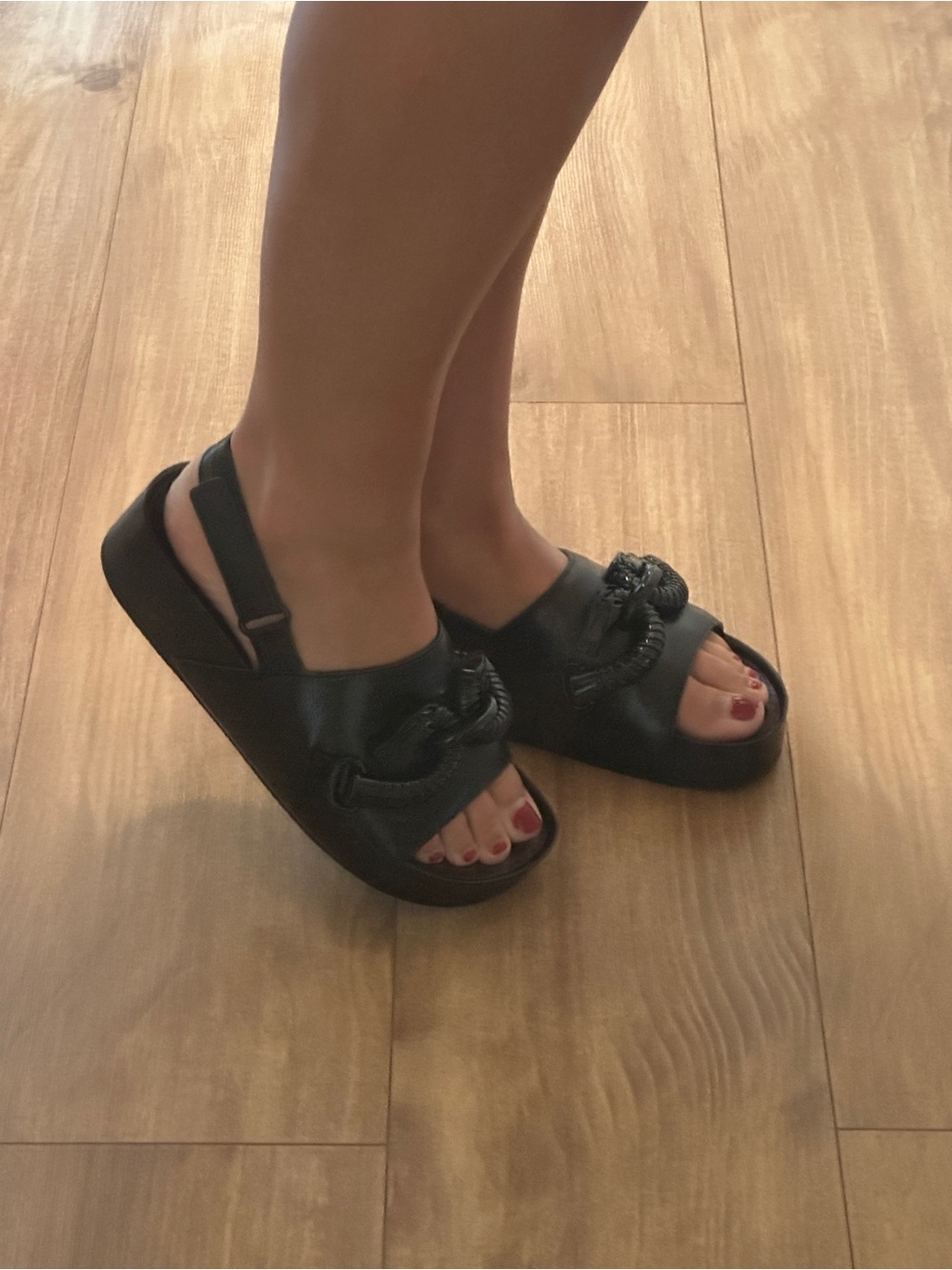 Tory Burch - Black Women's Slingback Platform Sandals